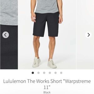 Lululemon The Works Short *Warpstreme 11"
Black Size 34